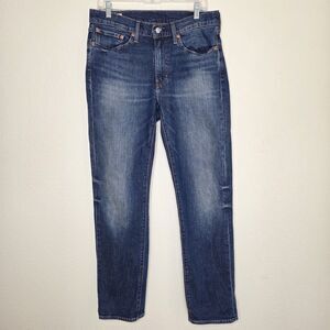 Levi's 514 Blue Jeans Men 32X32 Slim Fit Straight Leg Dark Wash Blue 100% Cotton